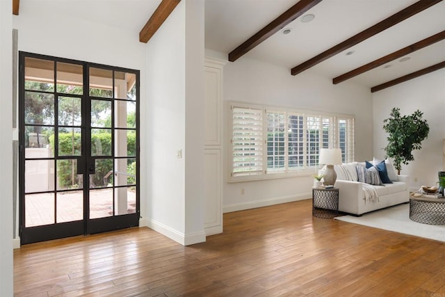 8031 La Jolla Shores Dr, La Jolla, CA 92037 - living room featuring wood-type flooring and french doors