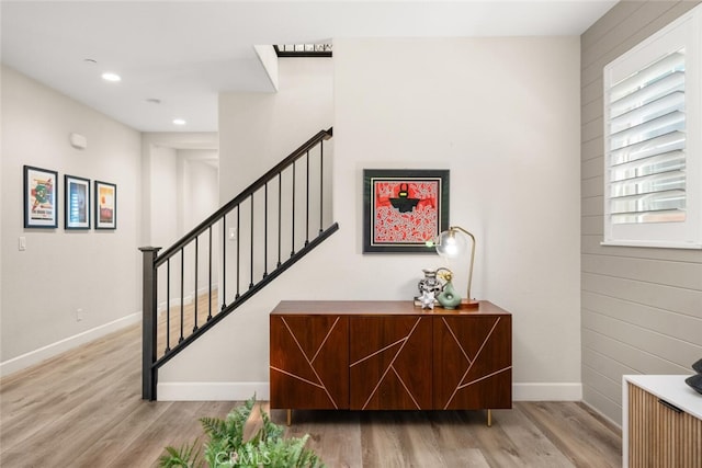27 Bentwater Loop, Chico, CA 95973 - stairway featuring wood finished floors and recessed lighting