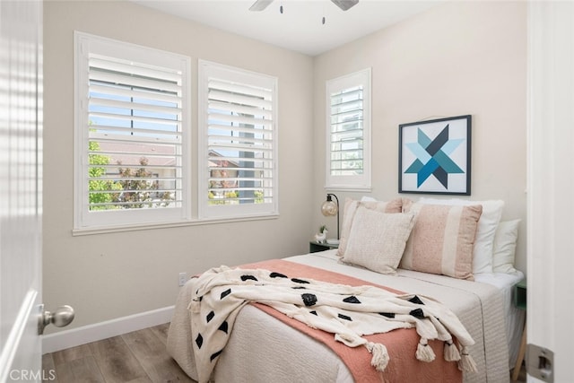 27 Bentwater Loop, Chico, CA 95973 - bedroom with wood finished floors and ceiling fan