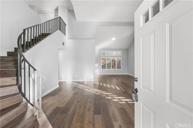2892 Chuckwagon Rd, Palmdale, CA 93550 - foyer featuring wood finished floors and stairway