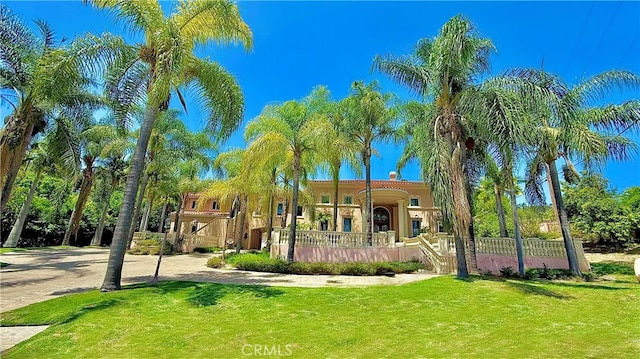 1573 Nabal Rd, La Habra Heights, CA 90631 - mediterranean / spanish-style home featuring a porch and stucco siding