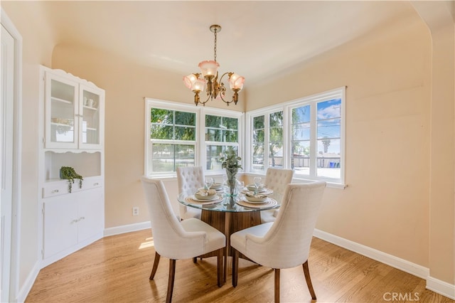 695 W 13th St, Upland, CA 91786 - dining space with a chandelier, light wood finished floors, and plenty of natural light