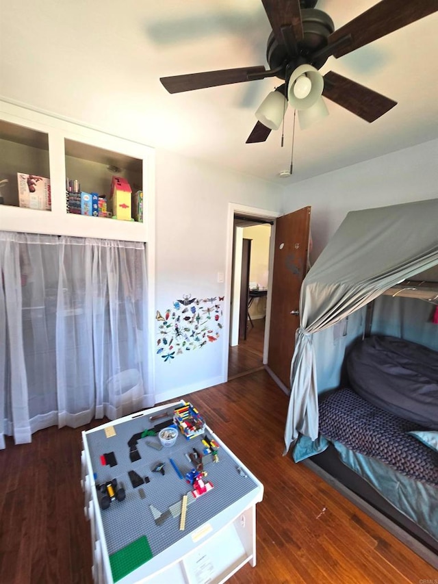 835 Corvina St, Imperial Beach, CA 91932 - bedroom featuring wood finished floors and a ceiling fan