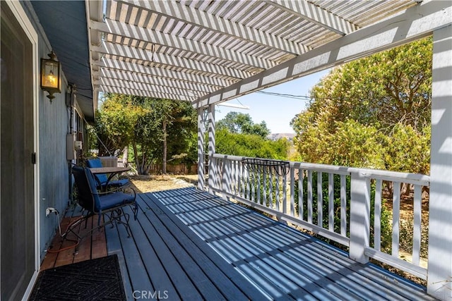 4955 Arizona Ave, Atascadero, CA 93422 - wooden deck featuring a pergola
