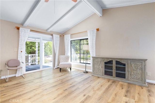 4955 Arizona Ave, Atascadero, CA 93422 - living area with healthy amount of natural light, ceiling fan, and wood finished floors