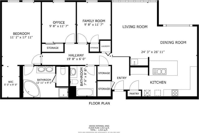 4821 Bakman Ave Unit 405, North Hollywood, CA 91601 - view of room layout