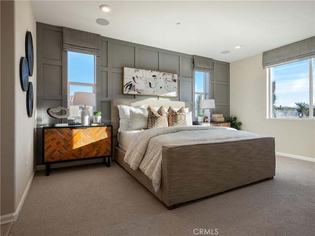 7176 Squall Dr, Riverside, CA 92522 - bedroom featuring carpet floors, multiple windows, and recessed lighting