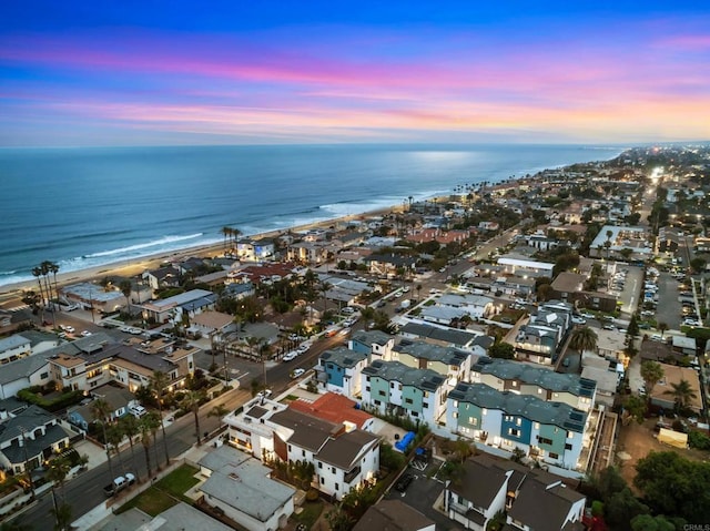 3586 Garfield St, Carlsbad, CA 92008 - aerial view at dusk of view of water and beach and a residential view