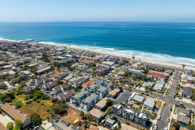 3586 Garfield St, Carlsbad, CA 92008 - aerial view of property and surrounding area featuring waterfront with a beach and nearby suburban area