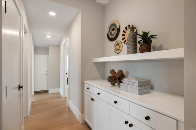 3586 Garfield St, Carlsbad, CA 92008 - corridor with light wood-style floors and recessed lighting
