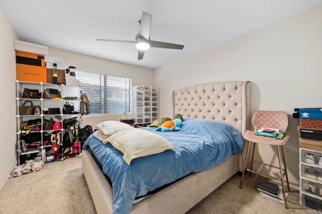 6354 Rancho Mission Rd Unit 517, San Diego, CA 92108 - carpeted bedroom with ceiling fan