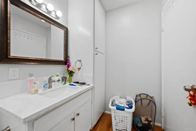6354 Rancho Mission Rd Unit 517, San Diego, CA 92108 - bathroom with vanity and wood finished floors