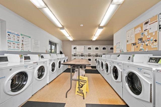 6354 Rancho Mission Rd Unit 517, San Diego, CA 92108 - community laundry room with washer and dryer