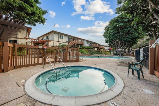 6354 Rancho Mission Rd Unit 517, San Diego, CA 92108 - community pool with a patio