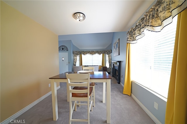 20004 Kent Ln, Canyon Country, CA 91351 - dining area with carpet flooring and a fireplace