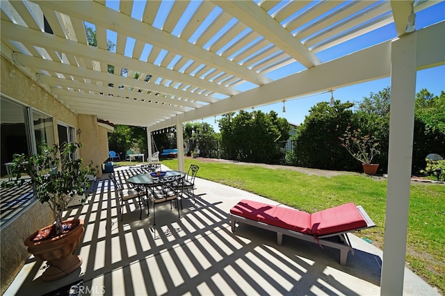 20004 Kent Ln, Canyon Country, CA 91351 - view of patio with outdoor dining space and a pergola