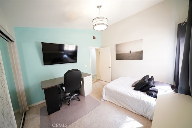 27768 Crookshank Dr, Saugus, CA 91350 - bedroom with a desk, carpet flooring, and a closet