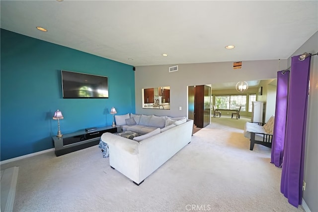 27768 Crookshank Dr, Saugus, CA 91350 - carpeted living room with recessed lighting