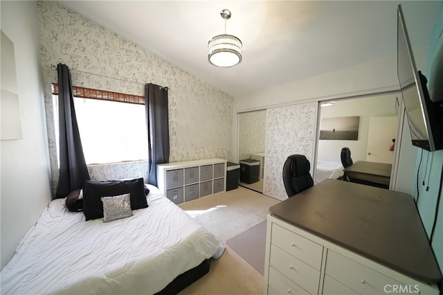 27768 Crookshank Dr, Saugus, CA 91350 - bedroom with wallpapered walls and carpet flooring