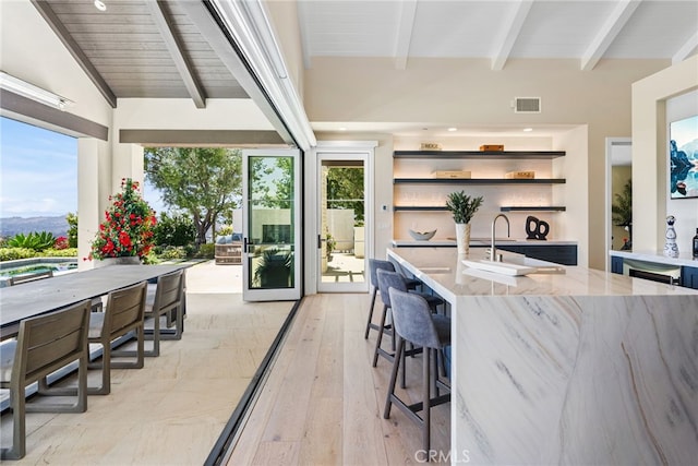 30 Catalina Vista Rd, Ladera Ranch, CA 92694 - view of patio with a bar and outdoor dining area