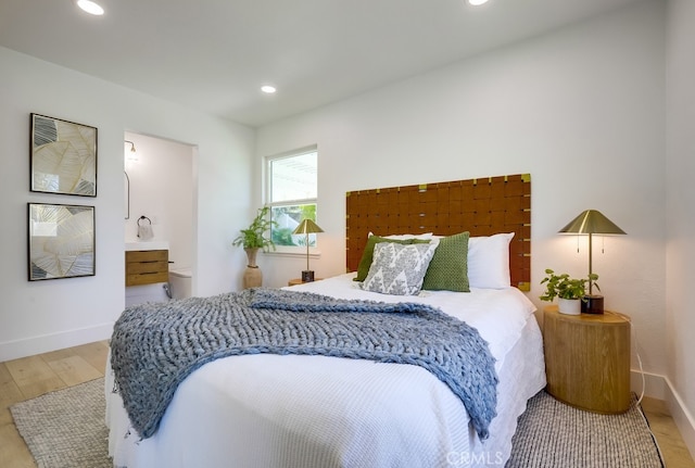 4532 Zella Ln, Yorba Linda, CA 92886 - bedroom featuring wood finished floors, recessed lighting, and ensuite bathroom