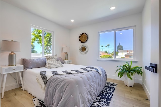 4532 Zella Ln, Yorba Linda, CA 92886 - bedroom with multiple windows, light wood finished floors, and recessed lighting