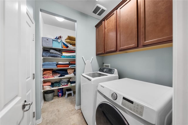 4040 Quartzite Ln, San Bernardino, CA 92407 - laundry area featuring washing machine and clothes dryer and cabinet space