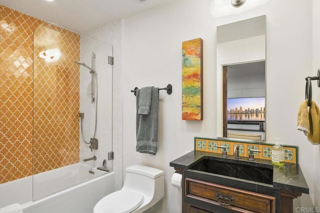 308 Sunset Dr Unit A, Encinitas, CA 92024 - bathroom with tub / shower combination and vanity