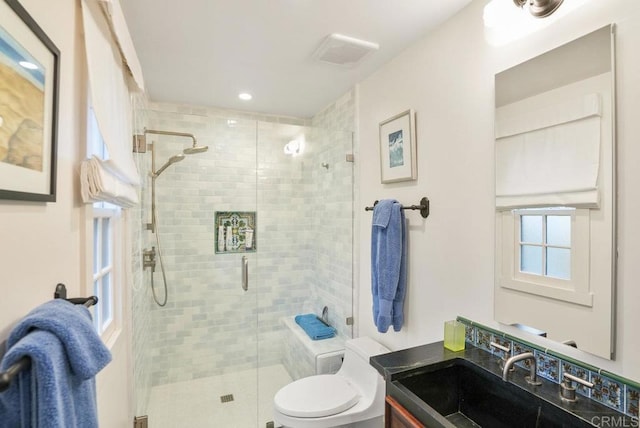 308 Sunset Dr Unit A, Encinitas, CA 92024 - full bathroom with a shower stall and vanity