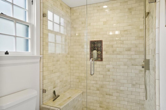 308 Sunset Dr Unit A, Encinitas, CA 92024 - bathroom with a stall shower and toilet