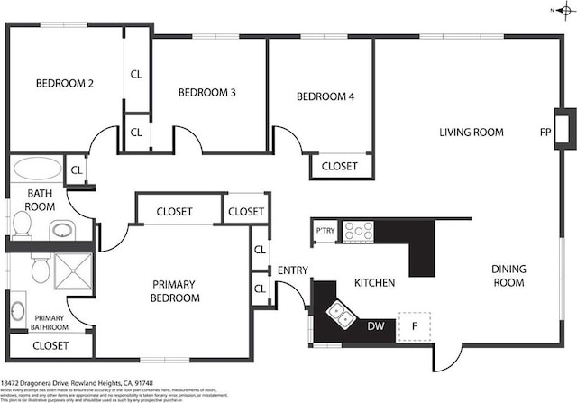 18472 Dragonera Dr, Rowland Heights, CA 91748 - view of room layout