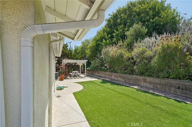 18472 Dragonera Dr, Rowland Heights, CA 91748 - fenced backyard featuring a patio area and a pergola
