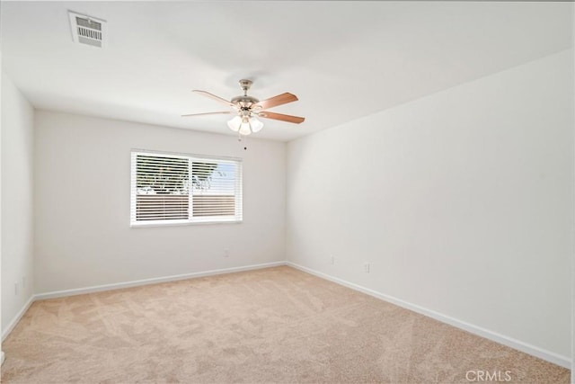 45722 Palm Ln, Lancaster, CA 93535 - empty room with light colored carpet and a ceiling fan