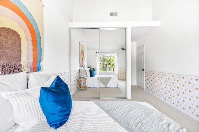 17 Indigo Pl, Aliso Viejo, CA 92656 - carpeted bedroom featuring a closet and a wainscoted wall