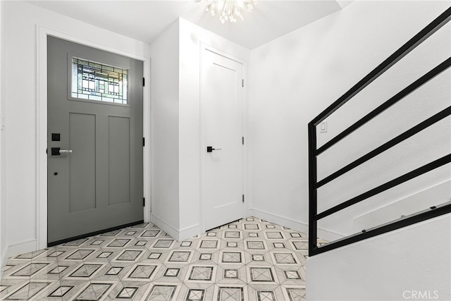 9403 Via Yolanda, Burbank, CA 91504 - entryway featuring light flooring and a chandelier