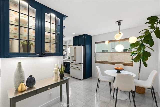 9403 Via Yolanda, Burbank, CA 91504 - dining space with light marble finish flooring and plenty of natural light