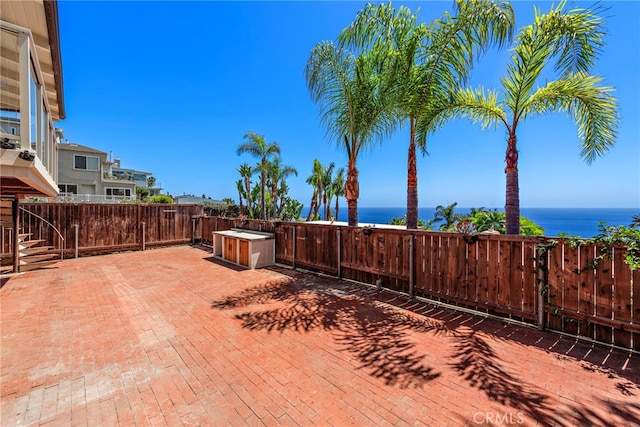 32055 Virginia Way, Laguna Beach, CA 92651 - view of patio with a water view