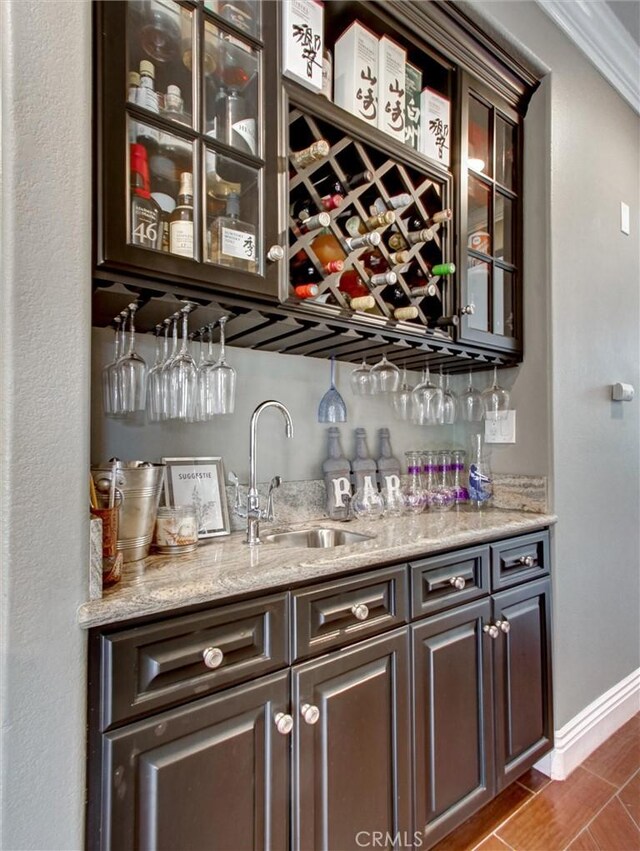 27020 Daisy Cir, Yorba Linda, CA 92887 - indoor bar with dark wood-style flooring