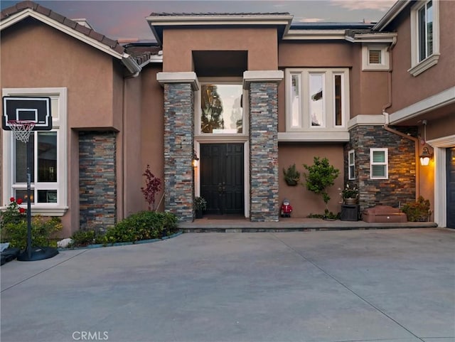 27020 Daisy Cir, Yorba Linda, CA 92887 - view of front of property with stucco siding and stone siding