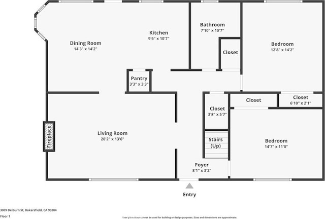 3009 Delburn St, Bakersfield, CA 93304 - view of home floor plan
