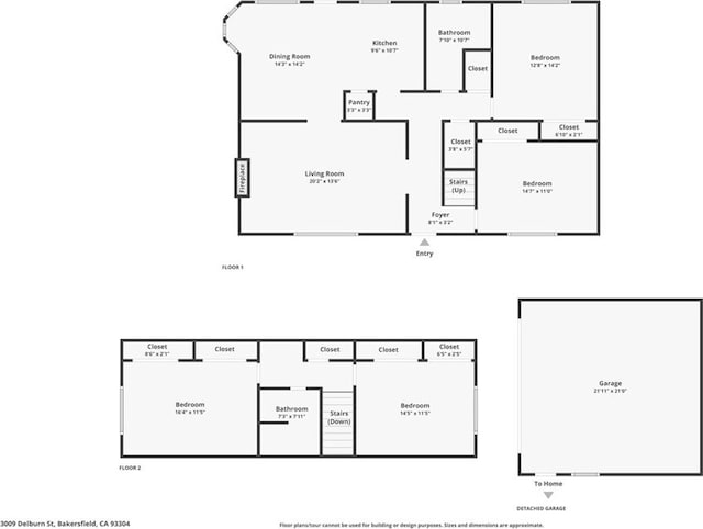 3009 Delburn St, Bakersfield, CA 93304 - view of property floor plan