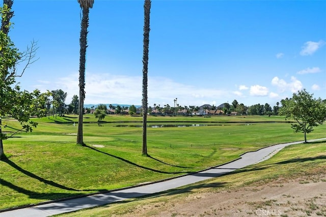 29530 Winding Brook Dr, Menifee, CA 92584 - view of community with a water view, view of golf course, and a yard