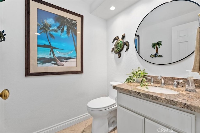 50 Niguel Pointe Dr Unit 118, Laguna Niguel, CA 92677 - bathroom with vanity, tile patterned flooring, and recessed lighting