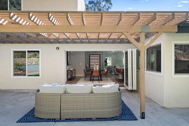 10594 Rookwood Dr, San Diego, CA 92131 - view of patio / terrace featuring an outdoor hangout area and a pergola
