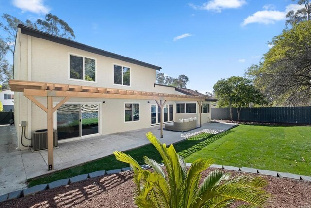 10594 Rookwood Dr, San Diego, CA 92131 - back of house with stucco siding, a patio, and a pergola