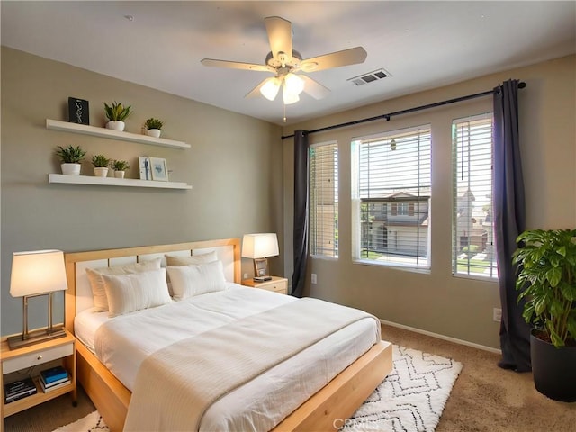 11961 Limestone Ct, Yucaipa, CA 92399 - bedroom with carpet floors and a ceiling fan