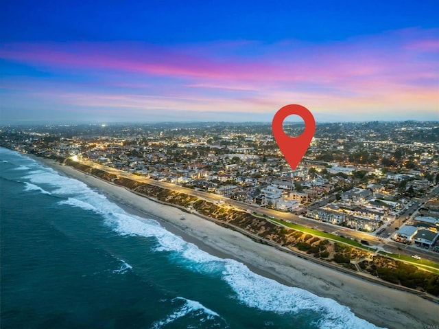 3584 Garfield St, Carlsbad, CA 92008 - aerial view at dusk of view of water and beach