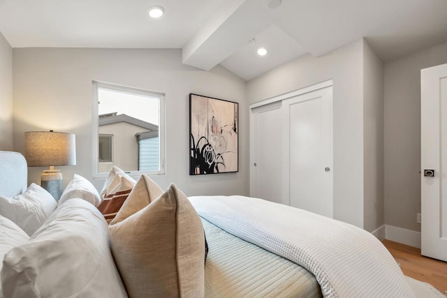 3584 Garfield St, Carlsbad, CA 92008 - bedroom with light wood-style floors and a closet