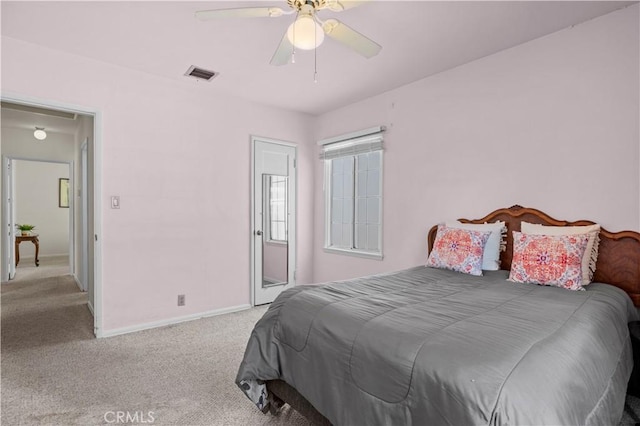 2505 N Keystone St, Burbank, CA 91504 - carpeted bedroom with baseboards and ceiling fan
