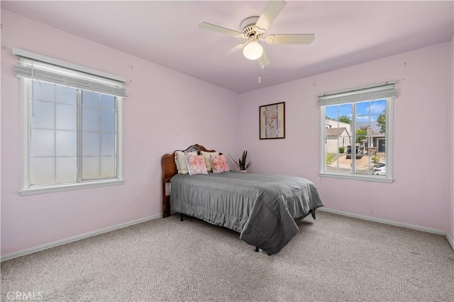 2505 N Keystone St, Burbank, CA 91504 - carpeted bedroom featuring baseboards and a ceiling fan